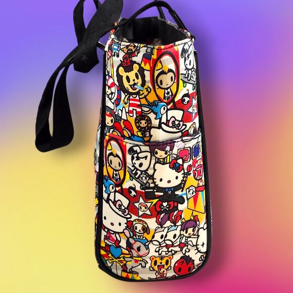 NWT Hello Kitty x Tokidoki Circus Shoulder Tote Bag Collab Print RARE Large New - Picture 4 of 13
